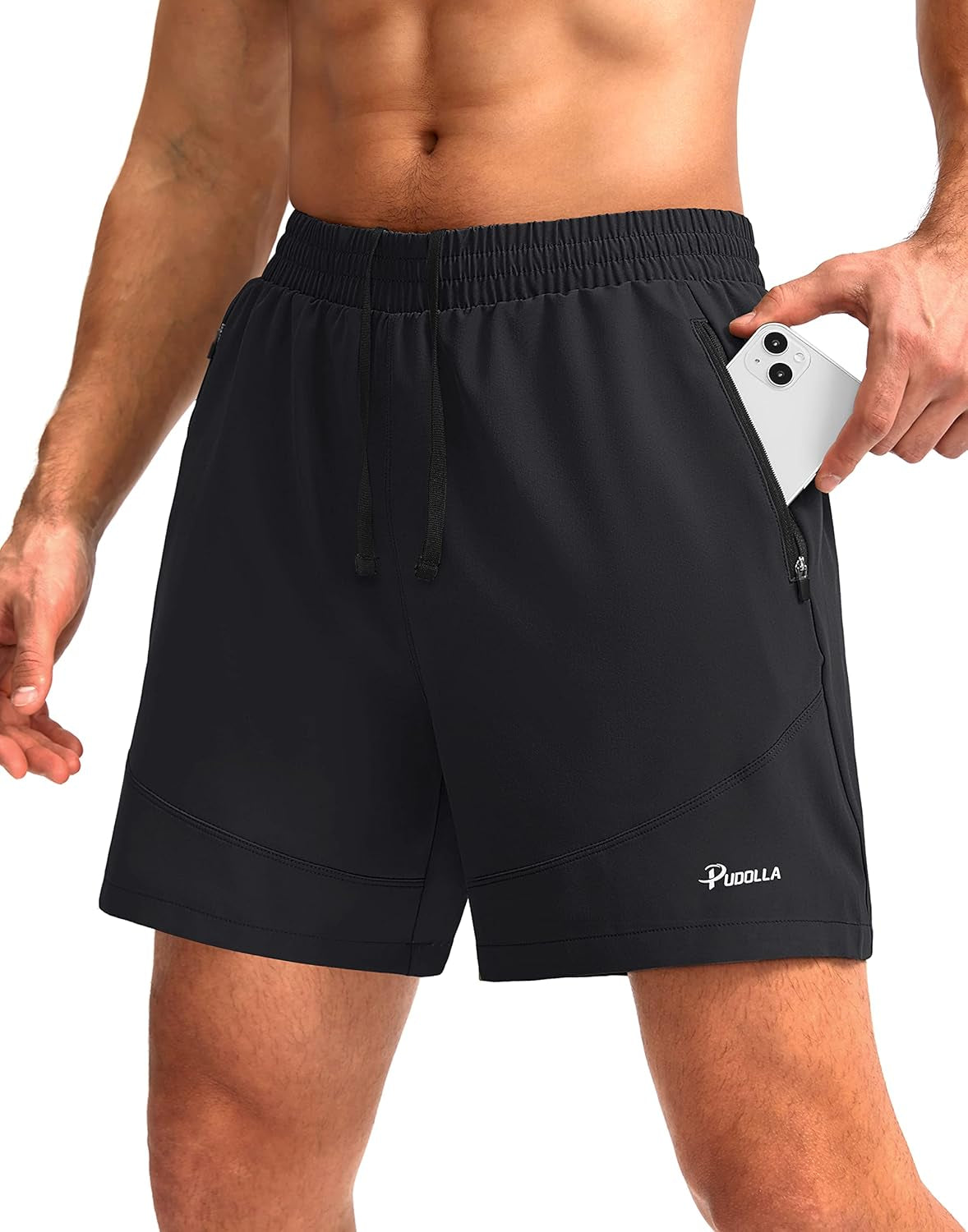 Men'S Workout Running Shorts 7"/5"/9" Lightweight Gym Athletic Shorts for Men with Zipper Pockets