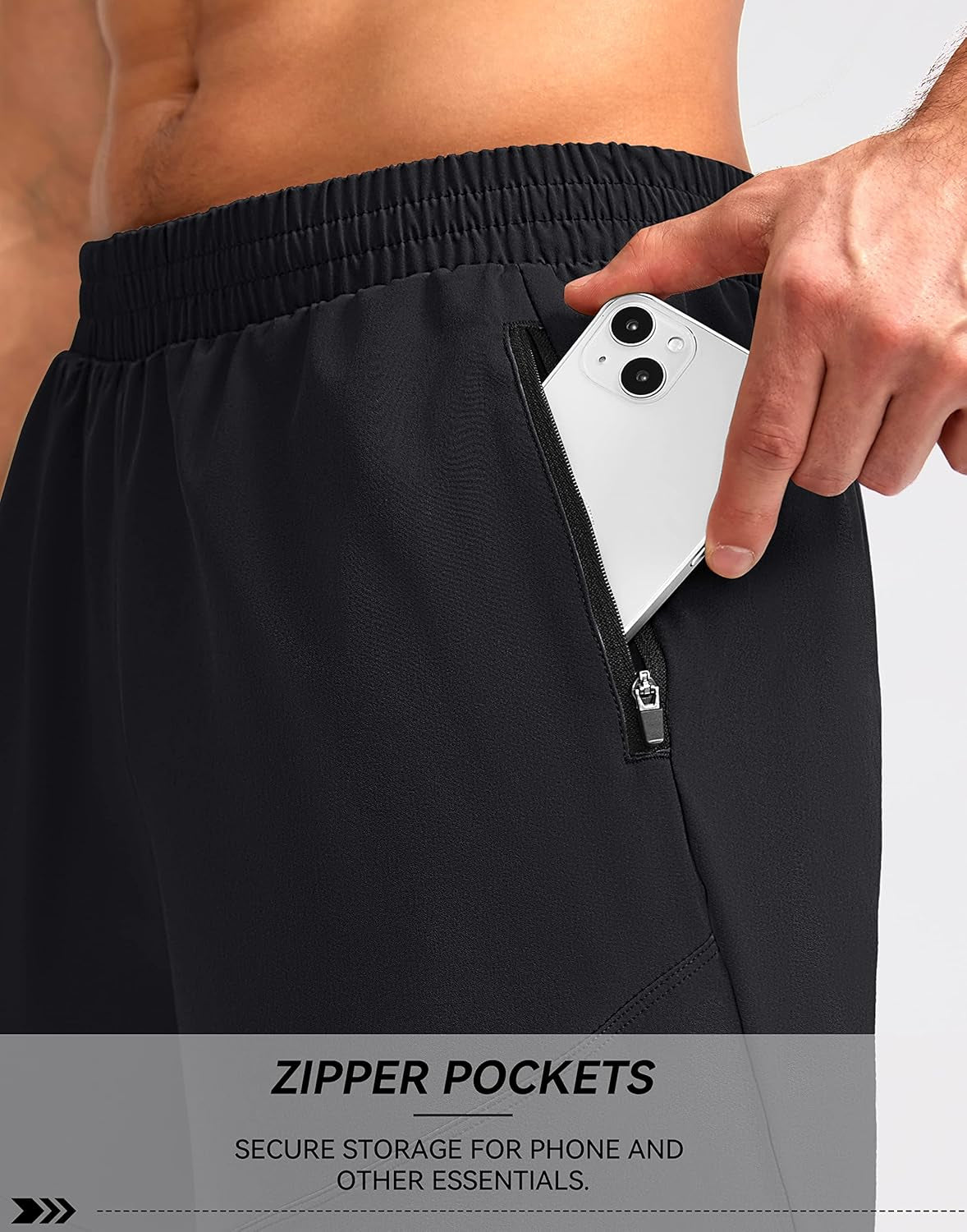 Men'S Workout Running Shorts 7"/5"/9" Lightweight Gym Athletic Shorts for Men with Zipper Pockets
