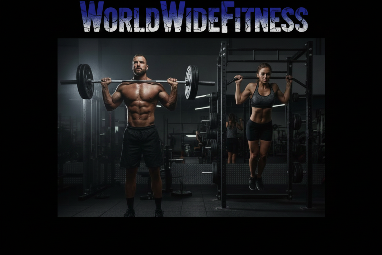 WorldWideFitness - #1476BC Text at Top